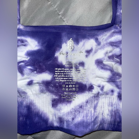 Free People Good Karma Bra Tie Dye Atlas mountain size M/L with Logo - Picture 9 of 12